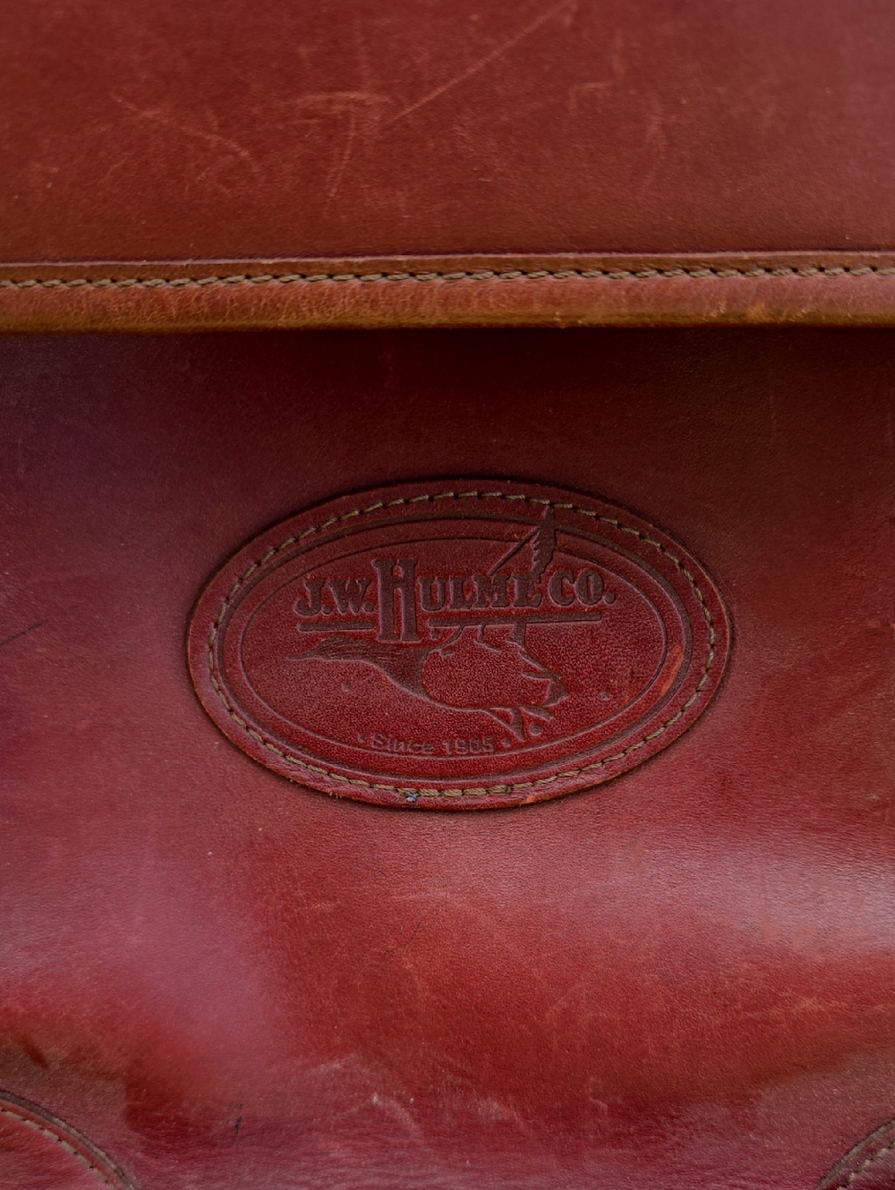 J.W. Hulme Co. Men's Leather Briefcase in Red-Brown